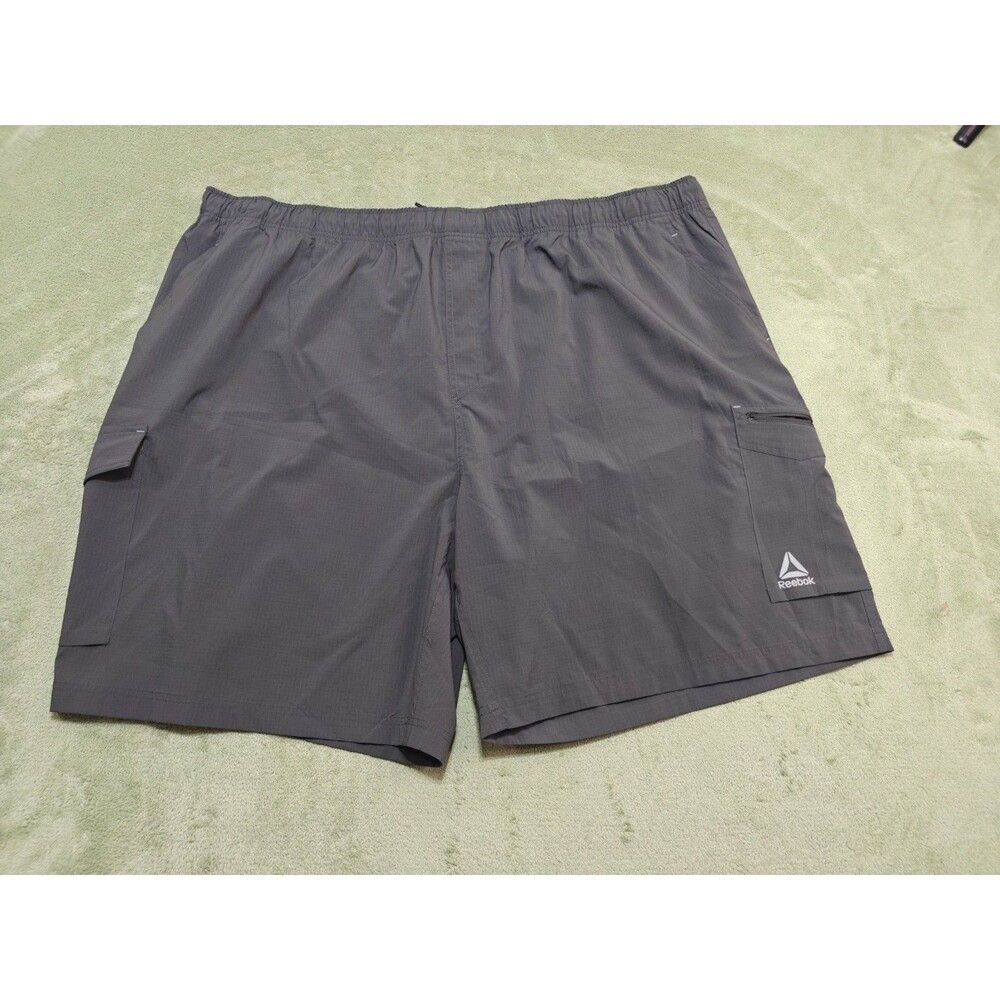 Reebok Shorts Mens Sz 4XL Gray Speedwick Ripstop Cargo Pockets Outdoor Active
